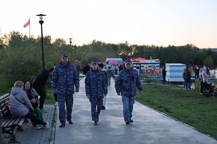 В Татарстане росгвардейцы приняли участие в обеспечении безопасности празднования Дня Великой Победы
