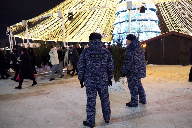 В Казани Росгвардия выполнила задачи по обеспечению безопасности на открытии главной городской ёлки