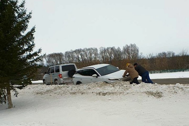 В Татарстане Росгвардейцы пришли на помощь водителю, застрявшему на обочине